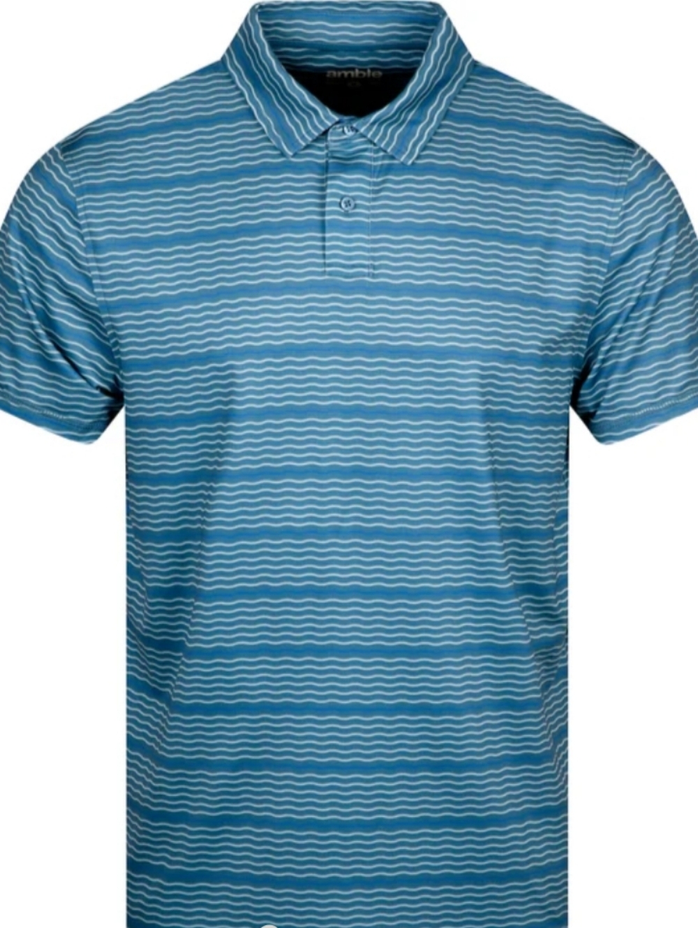 Amble Viewpoint Print Polo Wavy Days - L